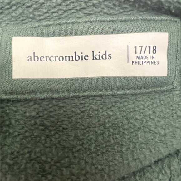Abercrombie kids zip-up hoodie with kangaroo pockets. - green - size 17/18 - Picture 6 of 7
